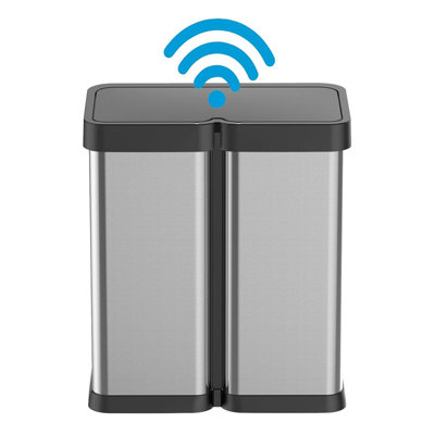 Poubelle automatique, poubelle à capteur de mouvement intelligent sans contact, 2 x 8 gallons (2 x 30 L)