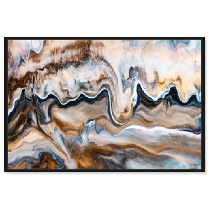Modern Large Paint Splash Print by Oliver Gal, Black Floater Framed, 17" H x 25" W