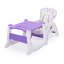 Chaise haute convertible pour bébé, siège d'appoint avec plateau d'alimentation pour ceinture de sécurité, chaise pour tout-petit et table, mauve et blanc
