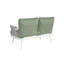 Mariano Steel Loveseat and Table, Grey-1893998183