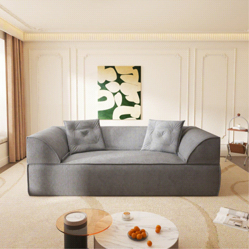 Canapé-lit convertible 3-en-1, canapé moderne à assise profonde de 79,5 po avec 2 coussins, canapé 3 places, canapé en tissu de chenille étincelant, méridienne pour salon, studio, bureau