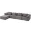 Canapé modulaire en forme de L, sans assemblage, canapé 5 pièces-349497688