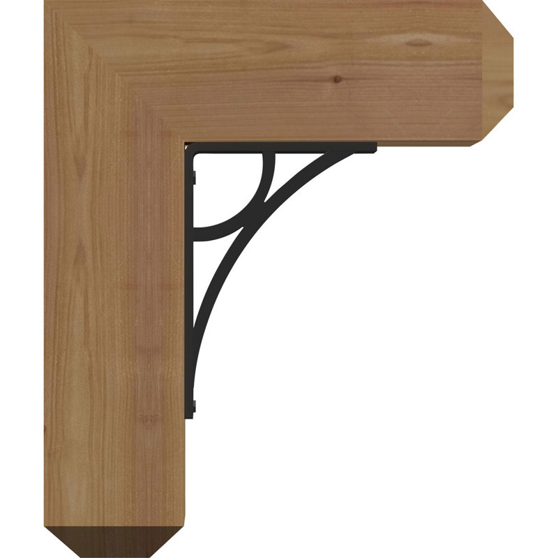 Support triple Ironcrest de 4 po Galveston, H 12 po x P 9 1/2 po, Cèdre rouge de l'Ouest l 3 1/2 po x T 2 po (lisse