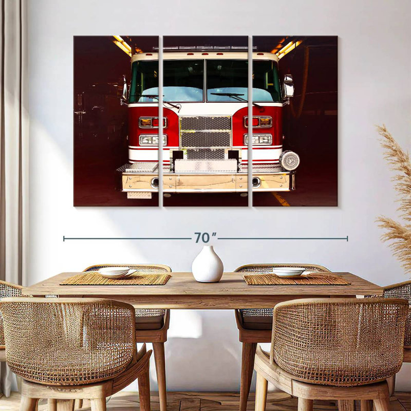Mehar Fire Truck, 42" H x 65" W