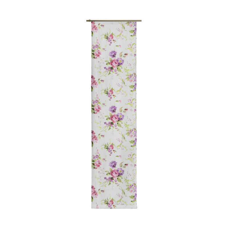 Pansy Track Insert Blackout Sliding Panel Curtain, Pink/Purple, 60 cm Width x 245cm Drop