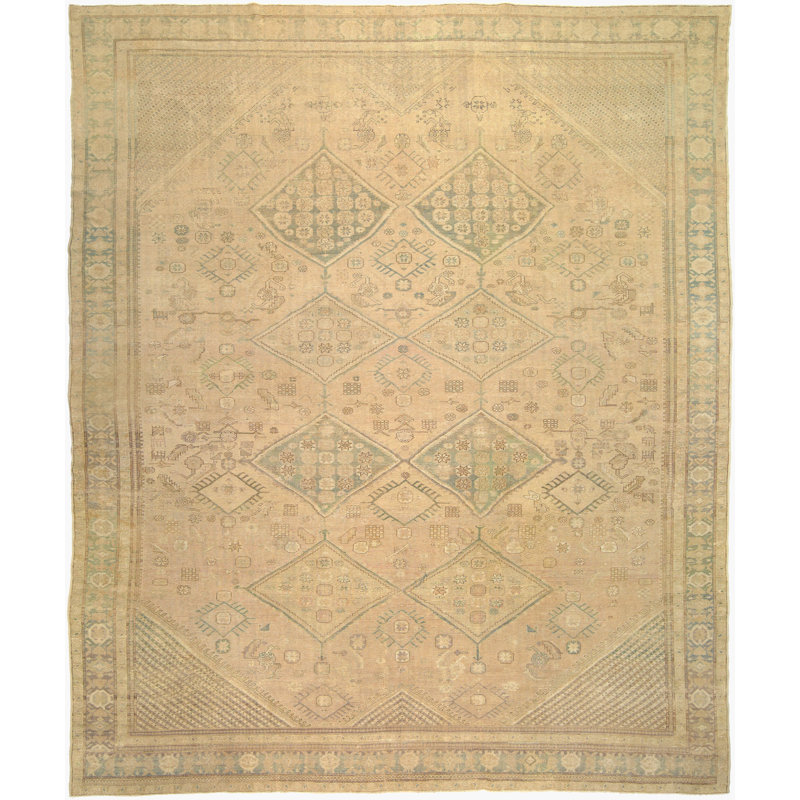Antique One of a Kind One-of-a-Kind 11'4" x 14'4" Hand Knotted Area Rug