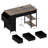 47" Computer Desk With Power Outlet,Writing Desk With 7 Fabric Drawers,Vanity Table Drawers And Large Side Pocket-111949678