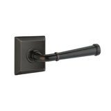 Merrimack Round Passage (Hall & Closet) Door Lever with Square Rosette