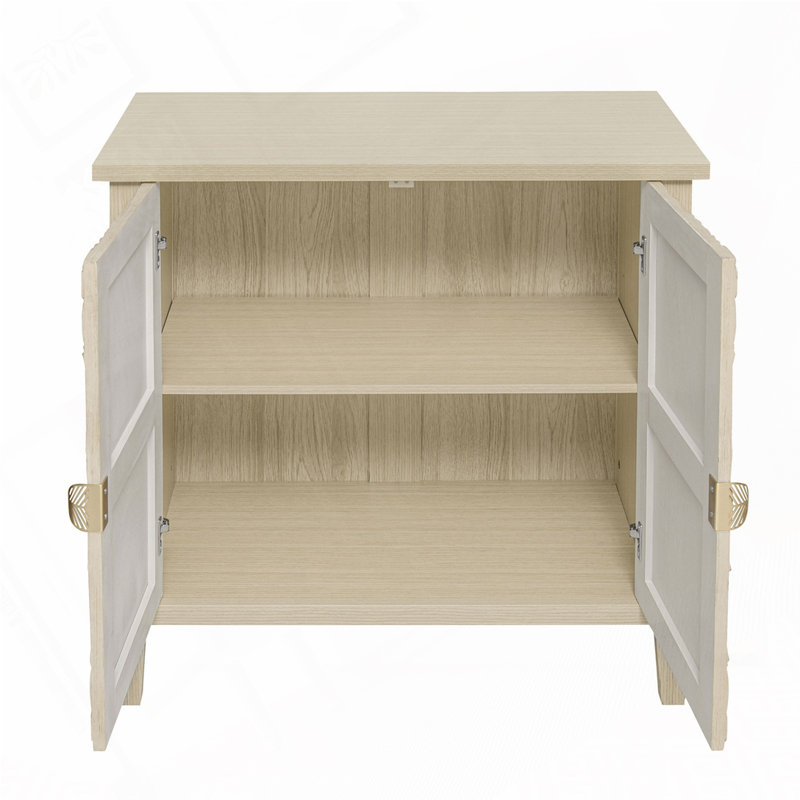 Armoire de rangement à 2 portes avec tablette réglable pour le salon, la salle à manger et la cuisine