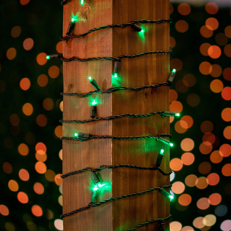 4'' LED String Lights, Green