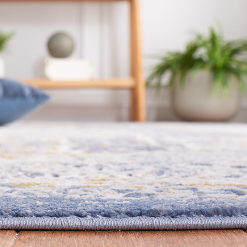 Tapis beige / bleu Palma 322, Rectangle de 10 pi x 14 pi