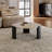 Simple cave stone solid wood coffee table-106422442-106422446