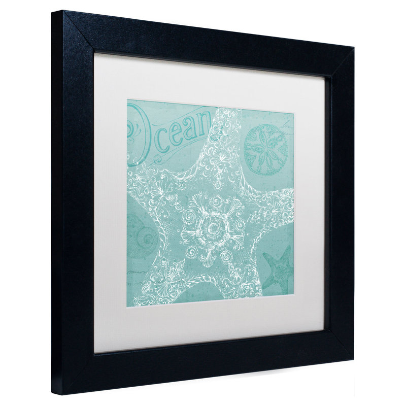 «Maaffey Aqua Treasure I» par Daphne Brissonnet, impression encadrée, Blanc, H 11 po x l 11 po