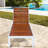 Adjustable Patio Chaise Lounges, Acacia Wood Modern Poolside Chair