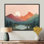 «Rose and Blue Summer Mountain and Lake Scenery - Mountain Wall Art, Pink Landscape», reproduction sur toile