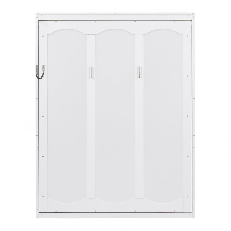 Lit escamotable mural Murphy avec tablettes, Blanc