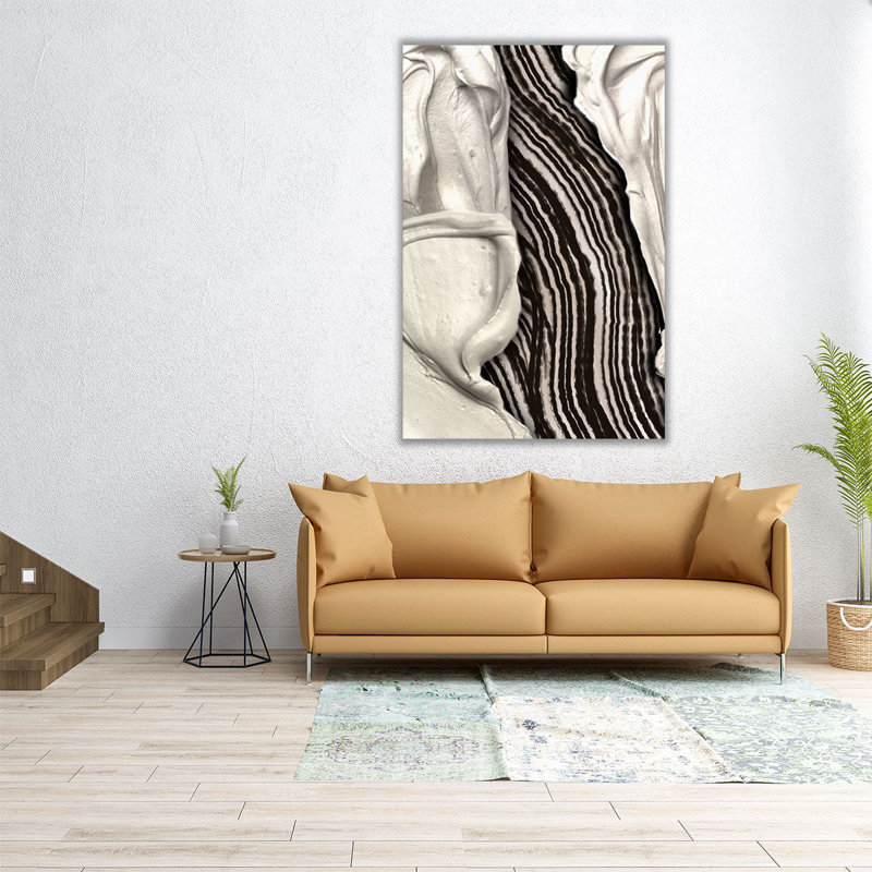 Volatile Dreams Black and White - reproduction d'art sur toile, H 24 po x l 16 po