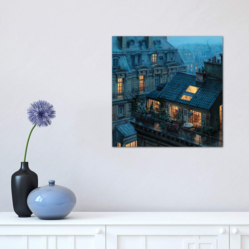 «Rooftop Hideout» - reproduction de photo, H 37 po x l 37 po x P 1,5 po, Toile tendue