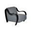 Chaise d'appoint Curva Luxe - Revêtement en tweed texturé avec accoudoirs sculpturaux en bois courbé-1979430108-1966696490