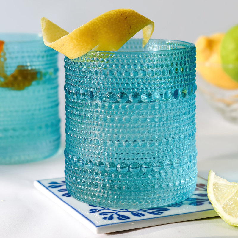 Cissy Drinking Glass Set, Aqua