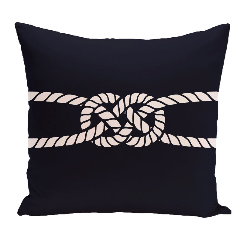 Housse de coussin carrée d’extérieur Carrick Bend, Bleu marine, H 20 po x l 20 po