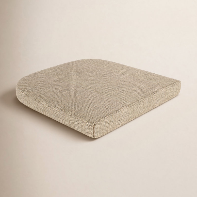 Coussin de remplacement pour coussin de chaise de salle à manger - L 18 x l 18 x P 2,5, Tissage uni cendre coulée Sunbrella®