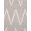 Tapis beige en coton / laine à motif de chevrons faits à la main 9 pi x 12 pi Garrick