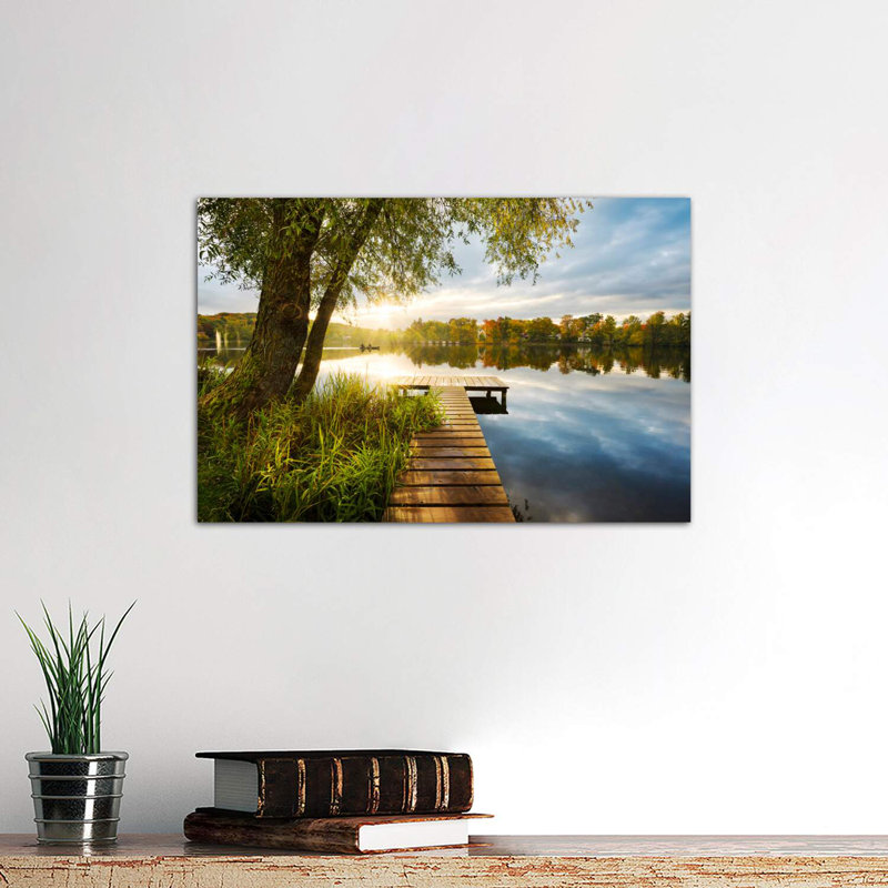 «Autumnal Morning» par Stefan Hefele - reproduction de photo, H 18 po x l 26 po x P 1,5 po, Toile tendue