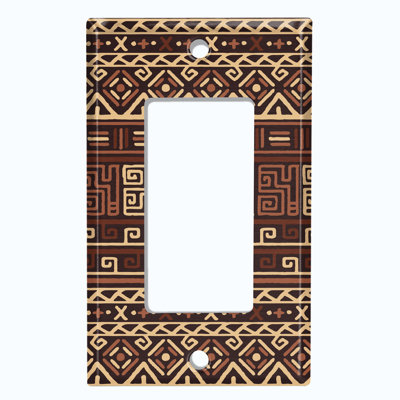 Patterned 1 - Gang Toggle Light Switch Standard Wall Plate