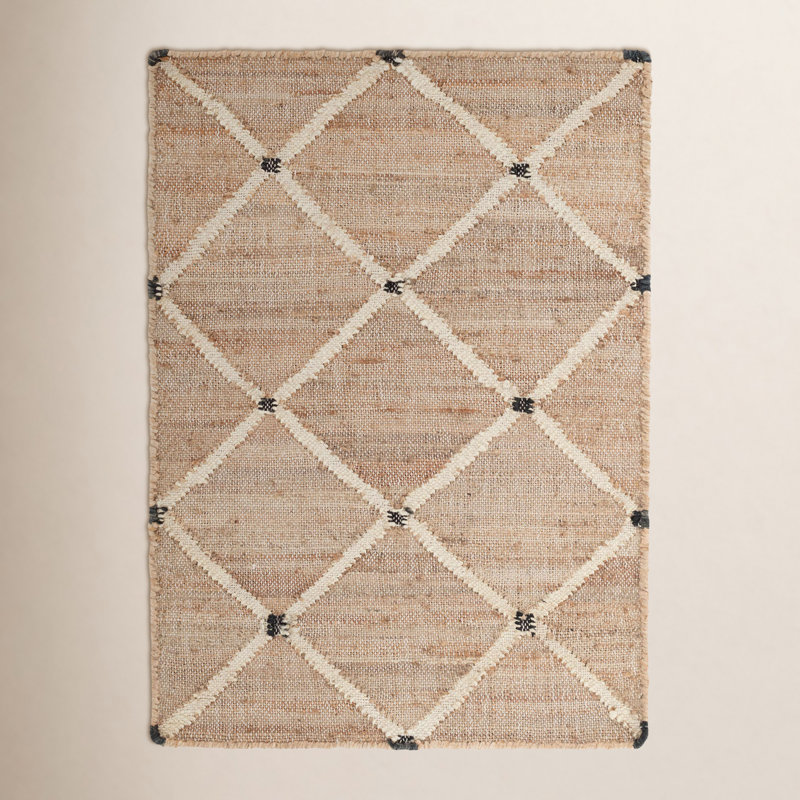 Kali Natural Handwoven Jute Rug, Natural, Rectangle 6' x 9'