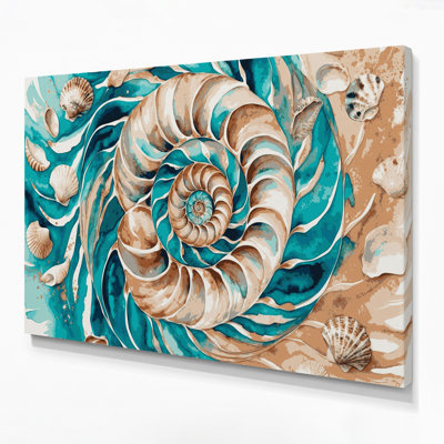 Hawaiian Seashells, toile d'art beige sur toile
