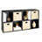 8-Cube Bookshelf, 11in Display Storage System, Organizer w/ Removable Back Panels-505169657-505169658