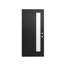 Porte avant en fibre de verre noire 36 po x 80 po avec cadre en PVC blanc 4-9 / 16 po-130187961