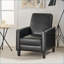 Fauteuil inclinable à pousser | Conception ergonomique élégante | Noir | Cuir PU