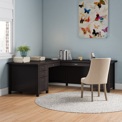 Bureau de direction en l en bois massif Stonefort