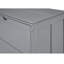 Grand lit en bois gris avec bureau multifonctionnel