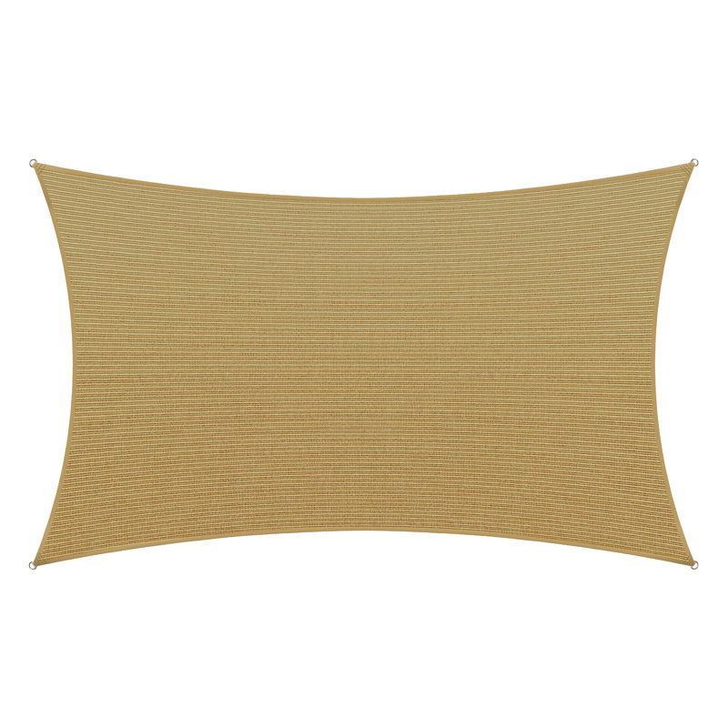 Voile d'ombrage Amgo, Beige sable, Bordure de jardin 13 pi