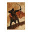 Tapis brun rustique lavable à la machine Palmerston Buffalo Hunter Warrior-71525180