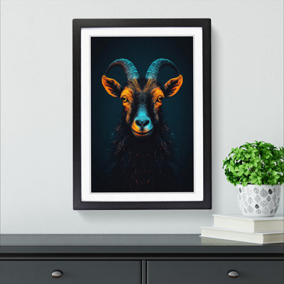 Goat Minimalism - Framed Print