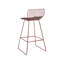 Caillier Upholstered Counter Stool with Metal Frame-105592165