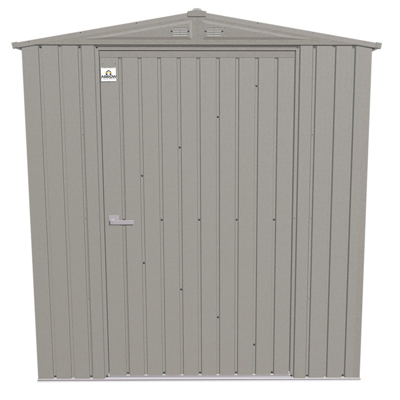 Elite Steel Storage Shed, 6X6, Cool Grey, Cool Gray