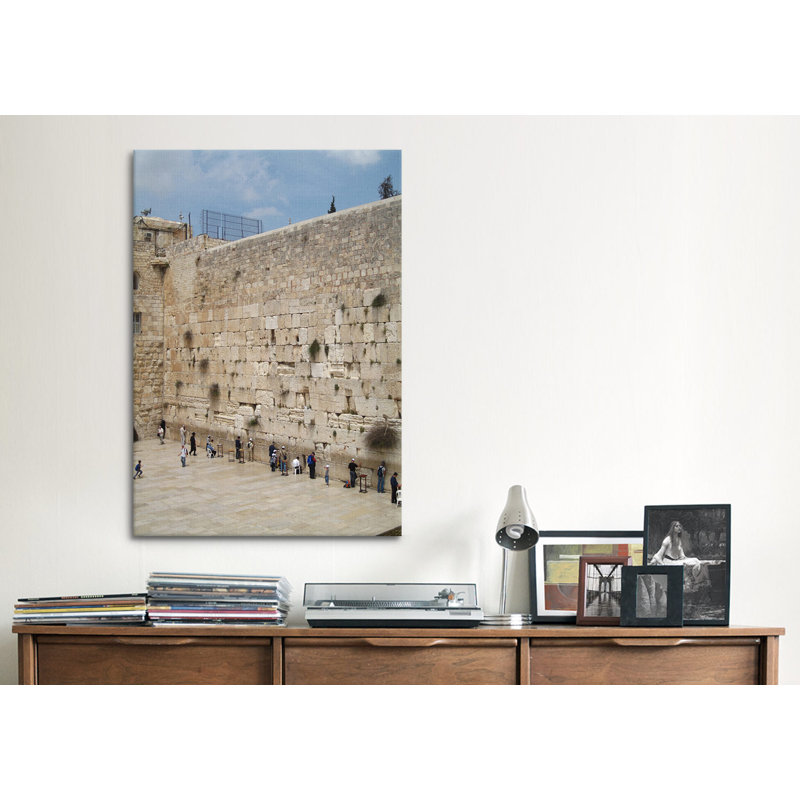 « westren wall jérusalem », reproduction de photo sur toile tendue, H 26 po x l 18 po x P 0,75 po