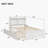 White Twin Size Bed With Bookcase & Trundle Unit-1109611792-1109611795
