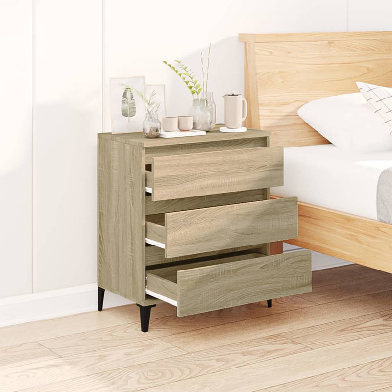 Caraban 60cm Sideboard, Oak/Black