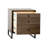 Table Sansa, 3 tiroirs, noyer