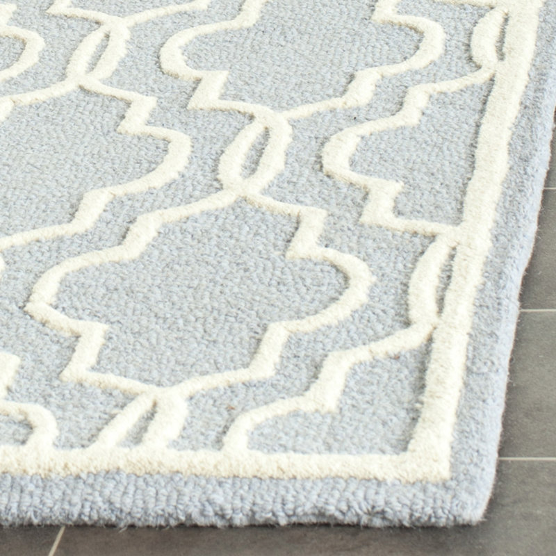 Malaki Geometric Wool Hand Woven Area Rug, Rectangle 91 x 152 cm