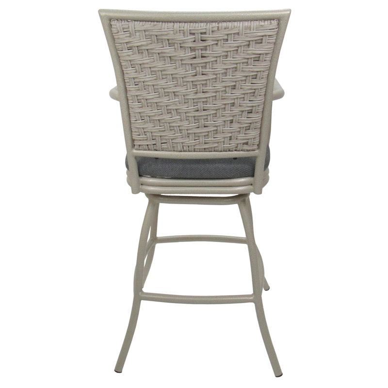 Tabouret de bar d'extérieur, Lin gris foncé, 30"