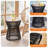 Outdoor Side Table, Round Woven Rope End Table with Wooden Top, Small Patio Coffee Table for Poolside & Balcony, Black-129059899-129059901