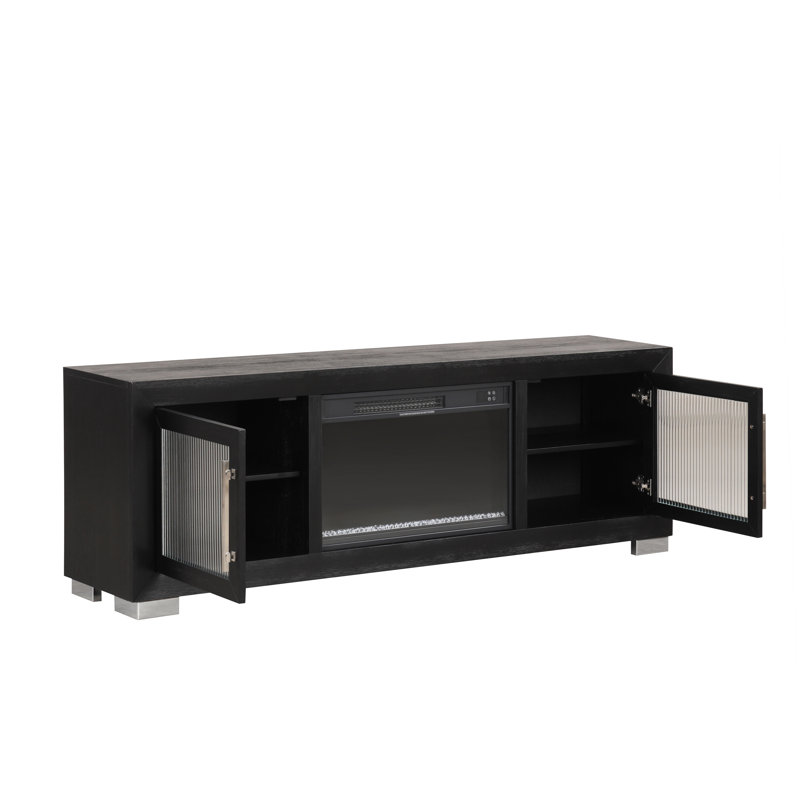 Meuble télé avec foyer électrique Dutchover, H 24,5 po x L 72 po x l 15,5 po