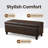Contemporary Rectangle Storage Ottoman Bench